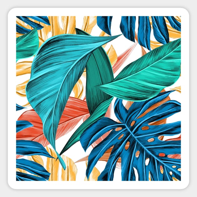 Tropical Flowers Sticker by numpdog